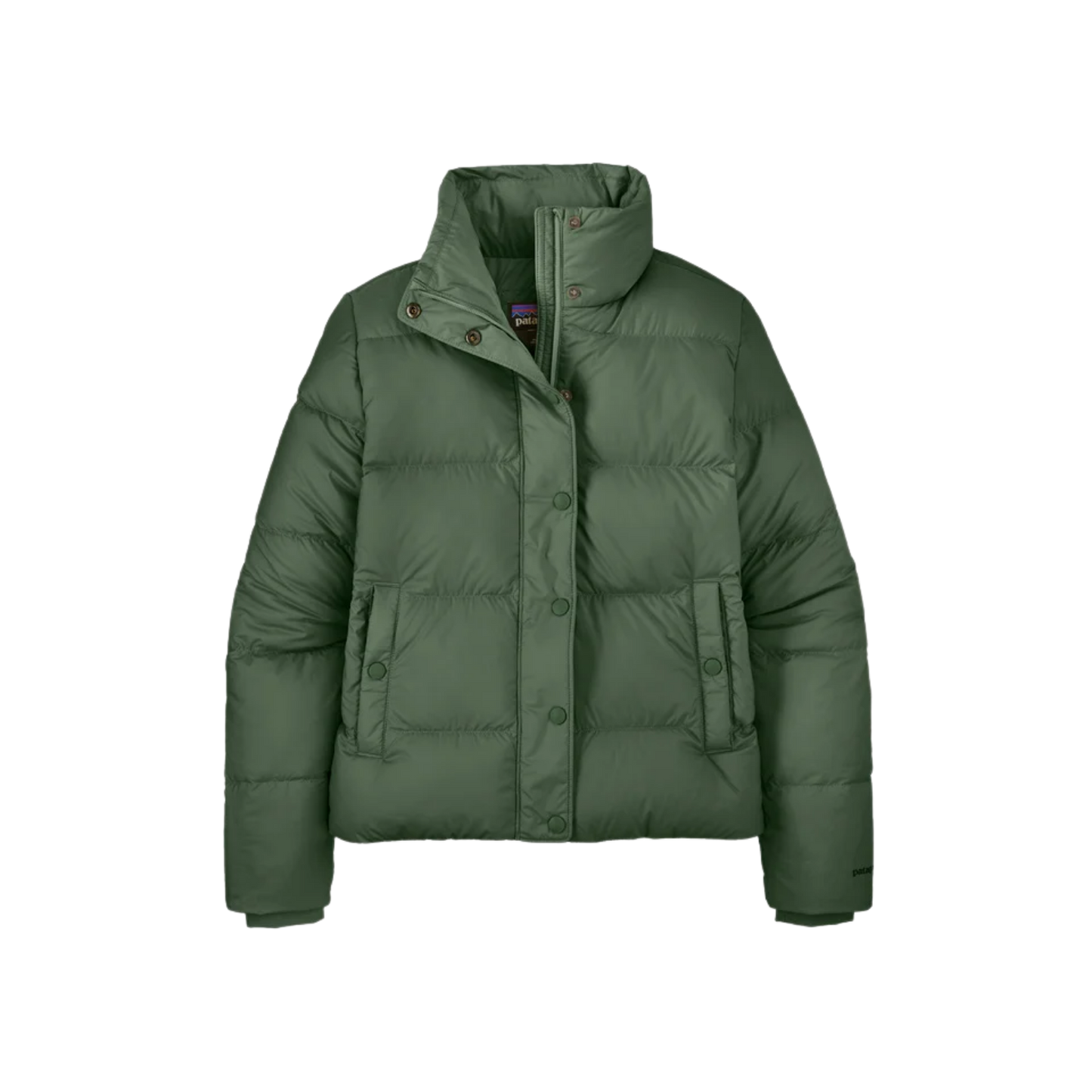 PATAGONIA W SILENT DOWN JKT CANOPY GREEN