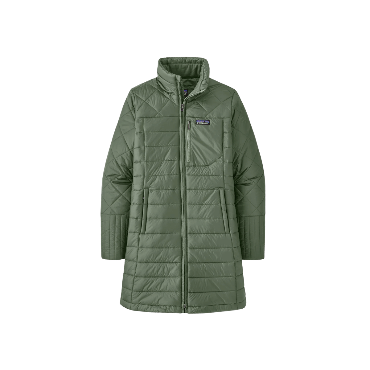 PATAGONIA WOMEN'S RADALIE PARKA, HEMLOCK GREEN, FRONT ANGLE, SM, MD, LG, XL