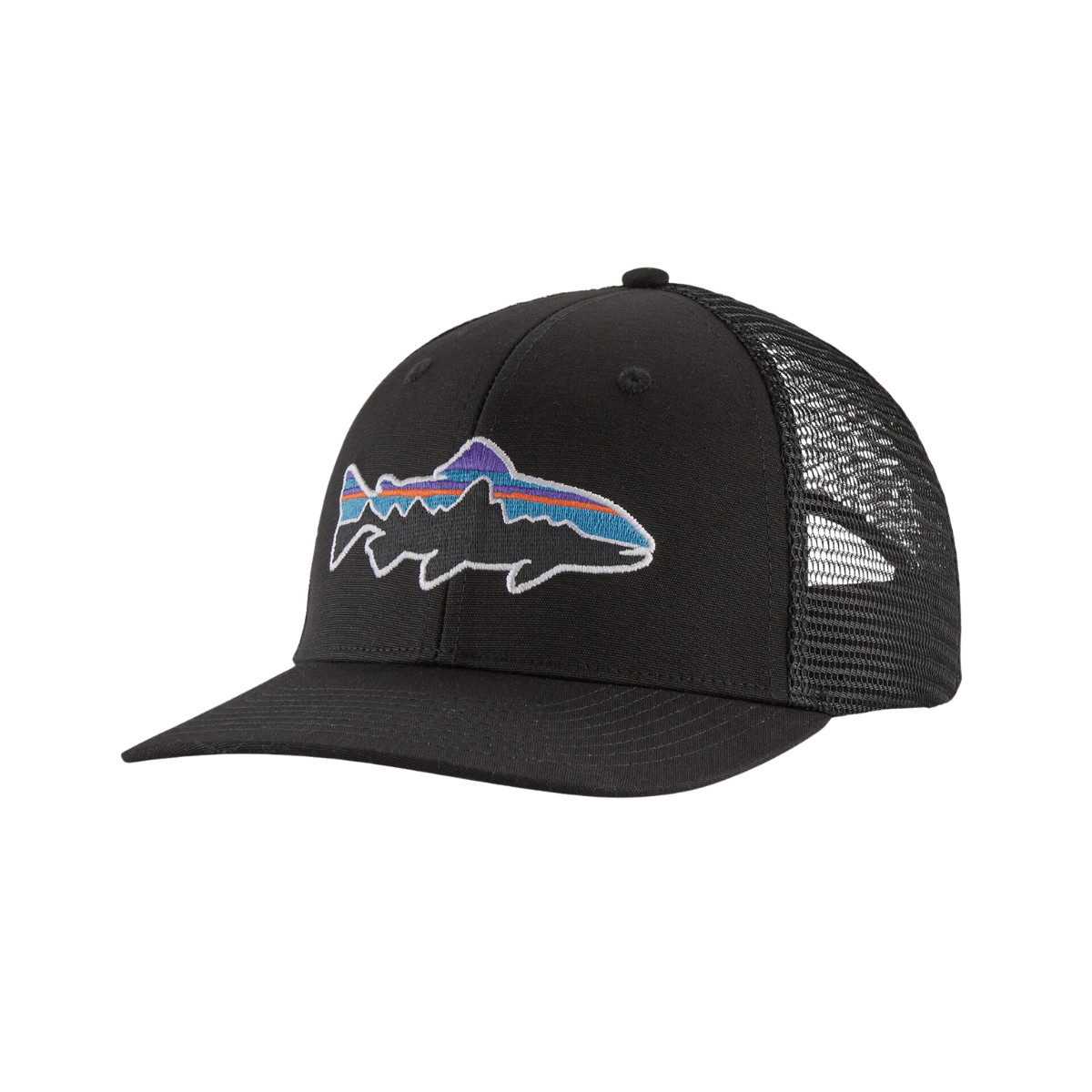 PATAGONIA FITZ ROY TROUT TRUCKER HAT - BLACK - ONE SIZE