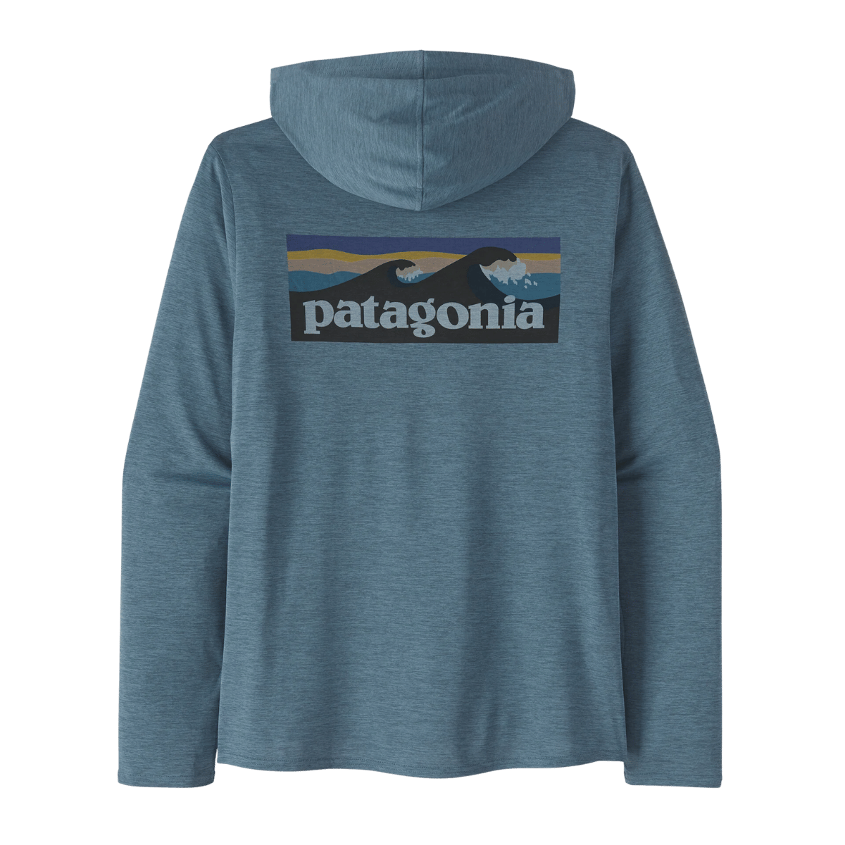 PATAGONIA CAPILENE COOL DAILY GRAPHIC HOODY - UTILITY BLUE BACK