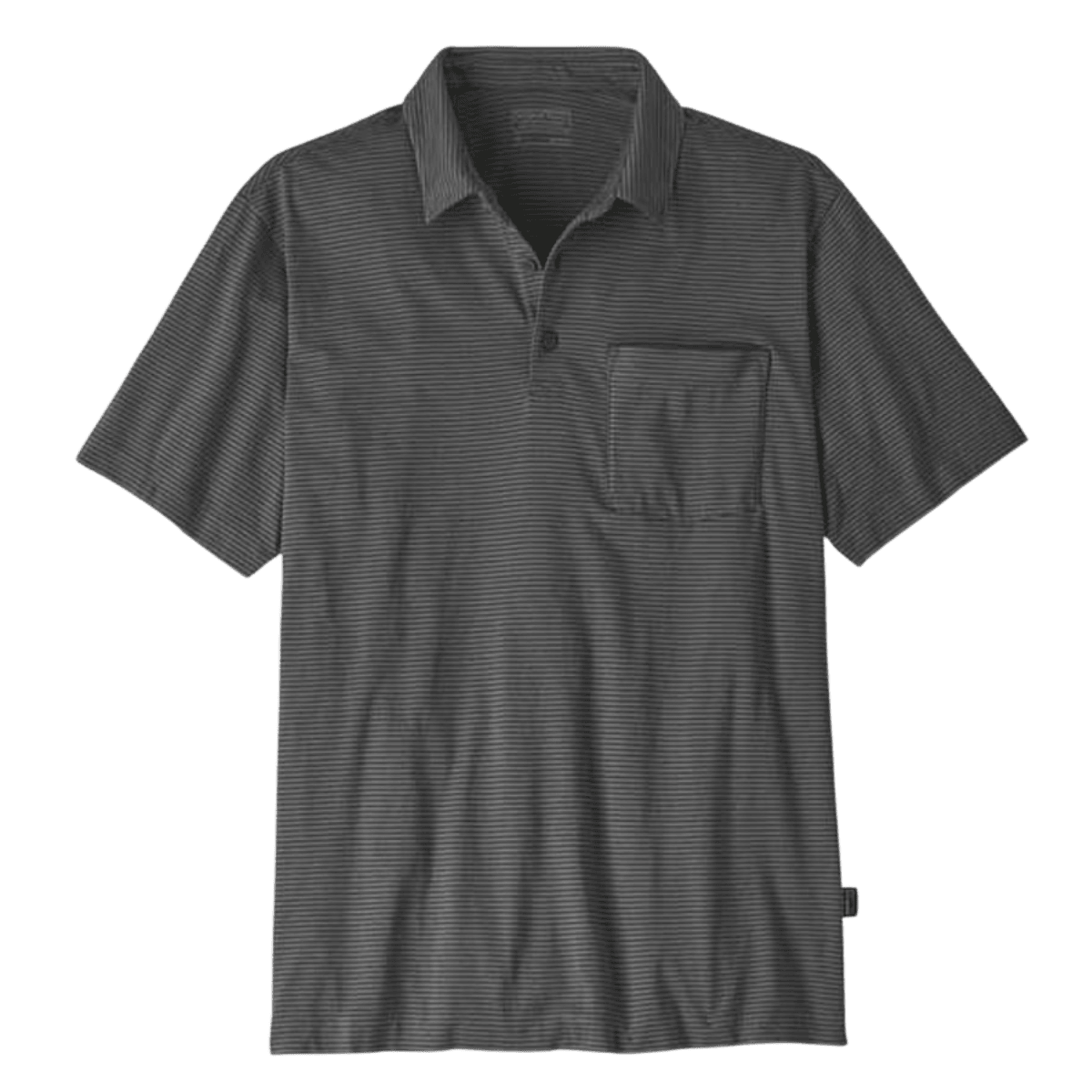 PATAGONIA MEN'S COTTON IN CONVERSON LIGHTWEIGHT POLO - FORGE GREY - FRONT VIEW