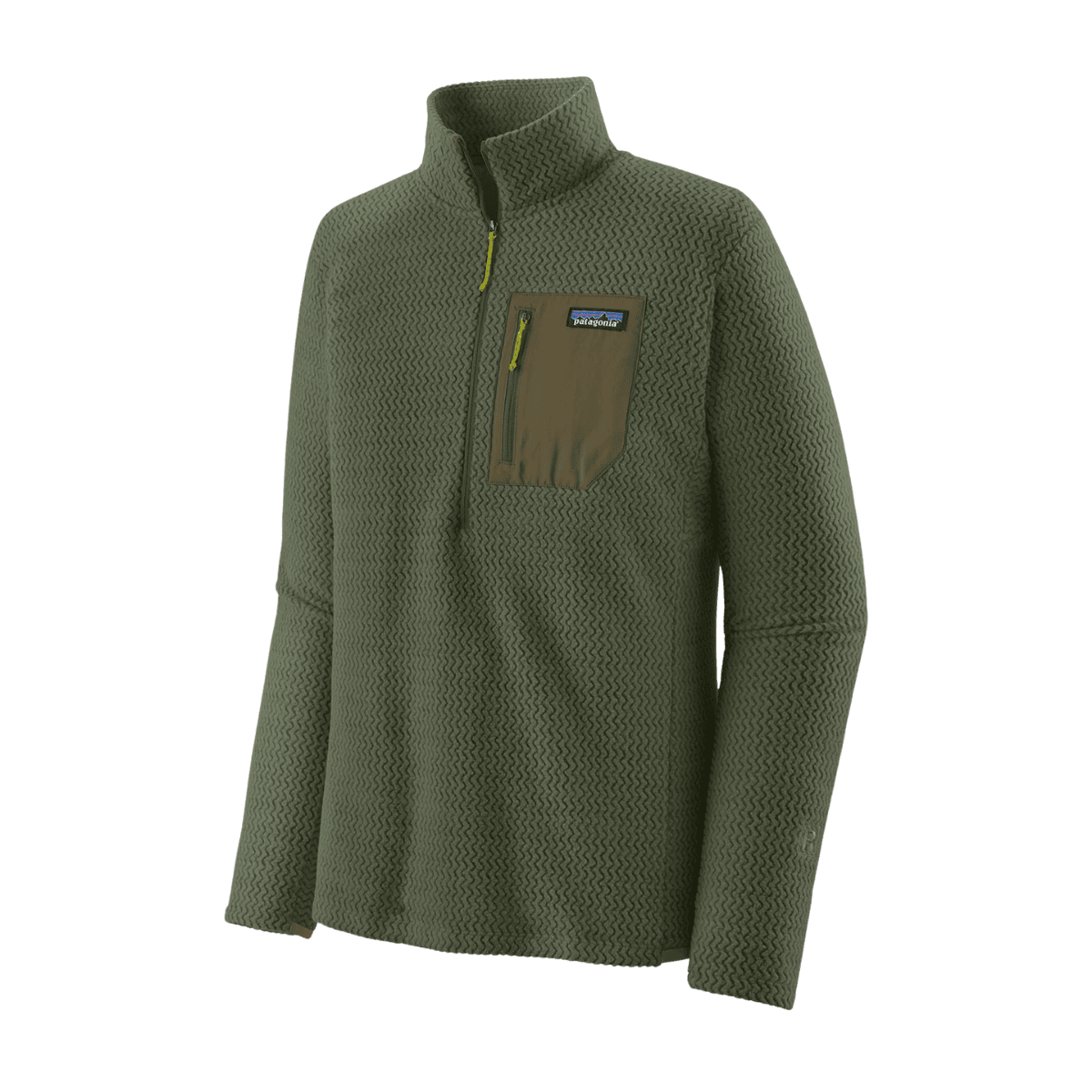 PATAGONIA R1 AIR ZIP NECK - TORREY PINE GREEN FRONT