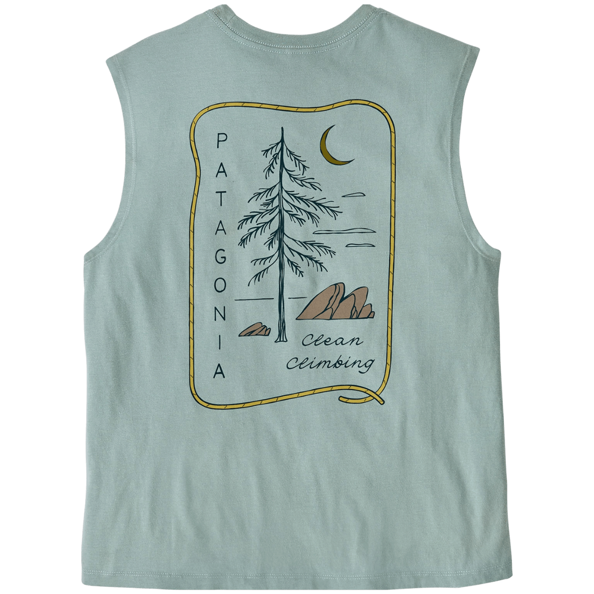 PATAGONIA WOMEN'S CLEAN CLIMB ROOTS BOXY TANK - THERMAL BLUE BACK