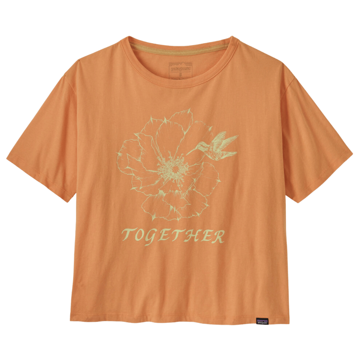 PATAGONIA WOMEN'S MUTUALISM ORGANIC T-SHIRT - HEIRLOOM PEACH FRONT