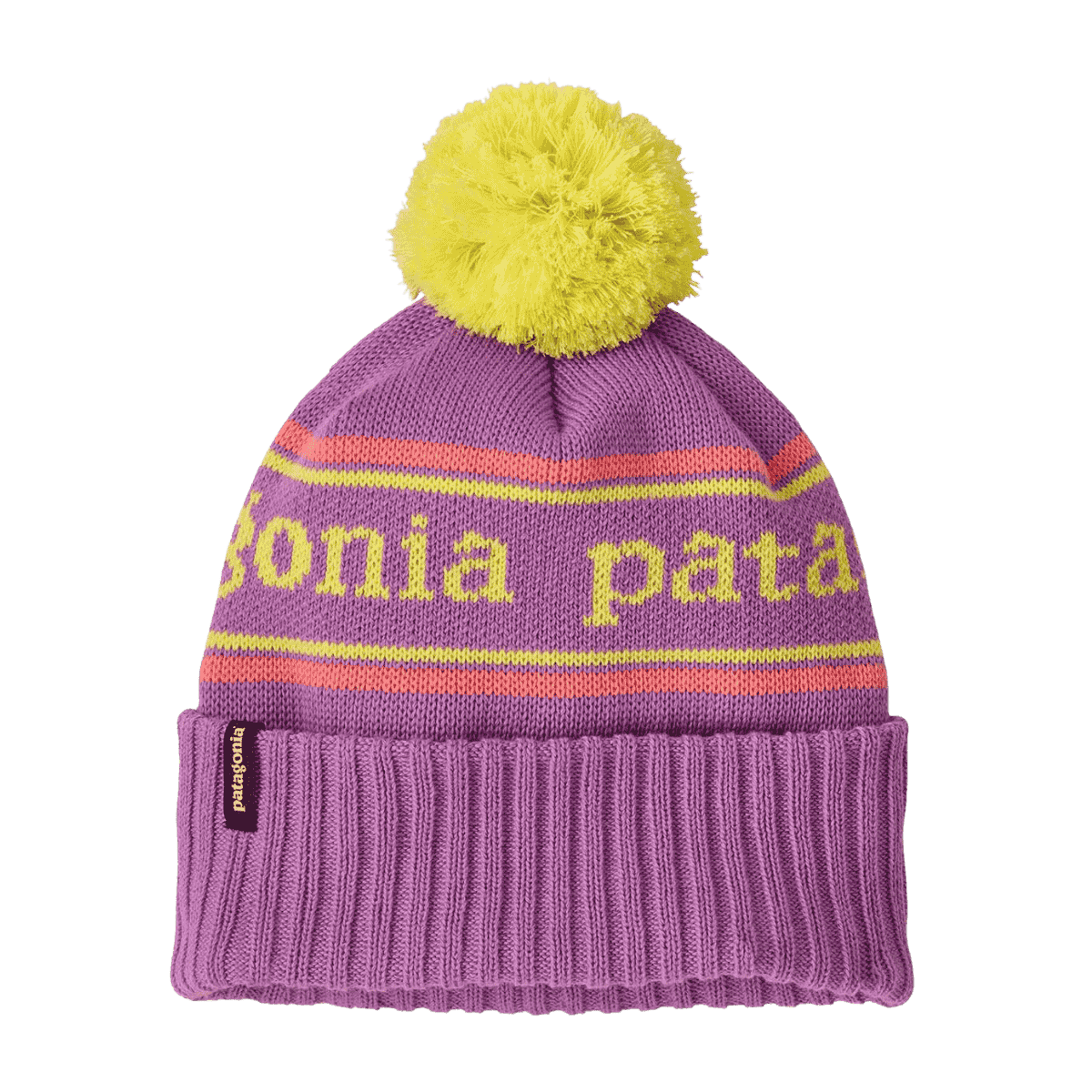 PATAGONIA POWDER TOWN BEANIE - PARK STRIPE: BRISK PURPLE