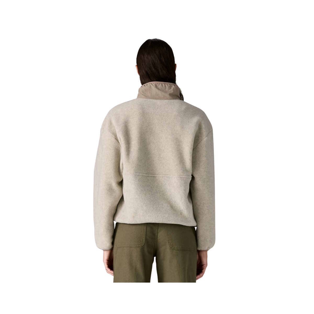 PATAGONIA WOMEN'S SYNCHILLA MARSUPIAL PULLOVER - SEA RUN PTTR RD back view