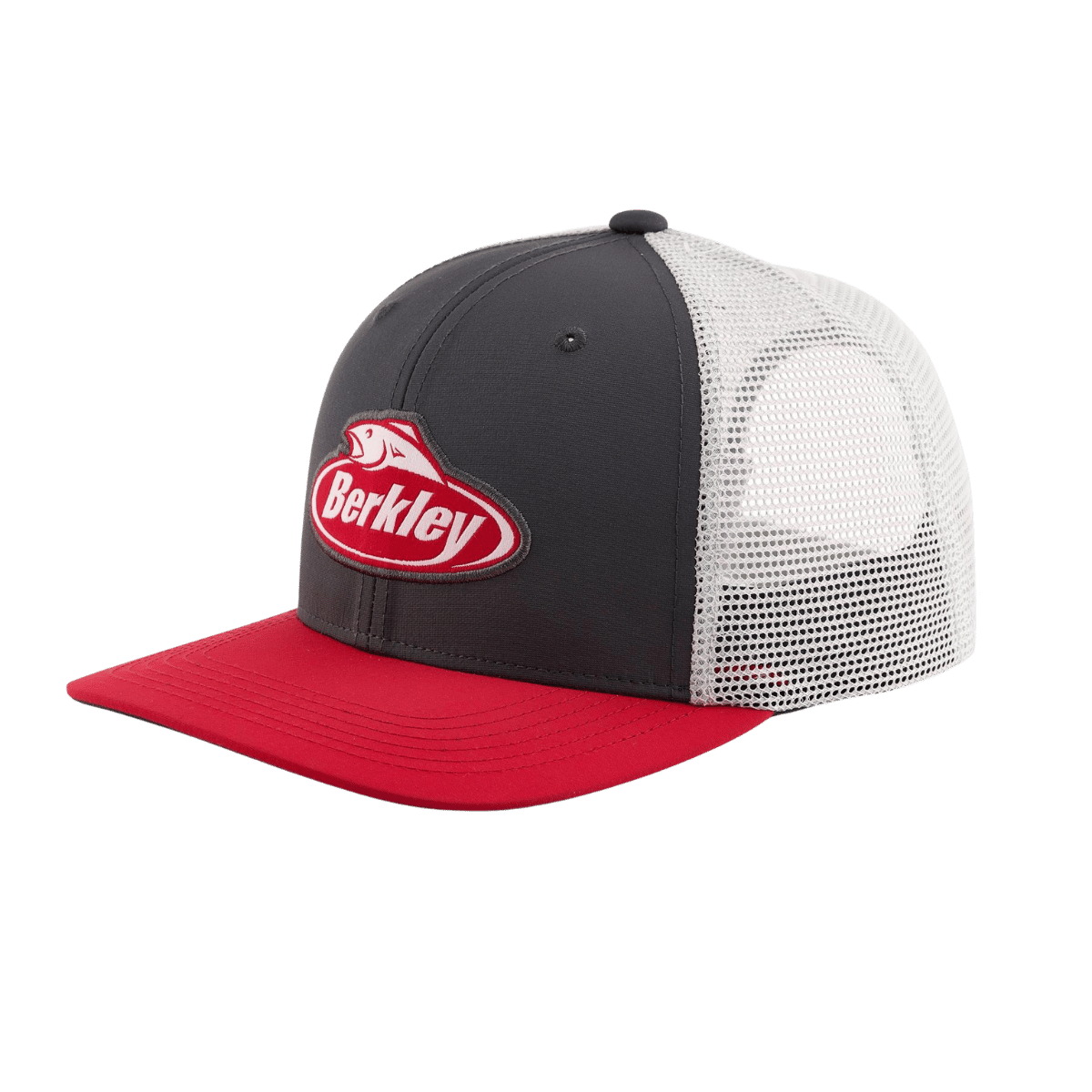 BERKLEY PERFORMANCE LOGO TRUCKER CAP - CHARCOAL RED