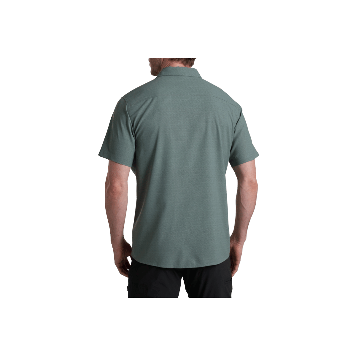 KUHL MEN'S PERSUADR SHORT SLEEVE - TITANIUM - BACK VIEW