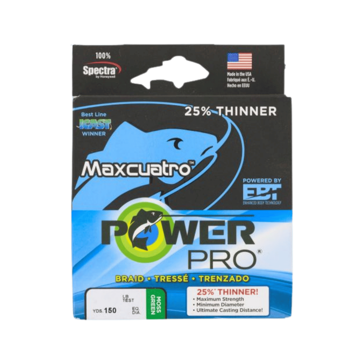 POWER PRO MAXCUATRO 150YD 50 LBS MOSS GREEN IMAGE