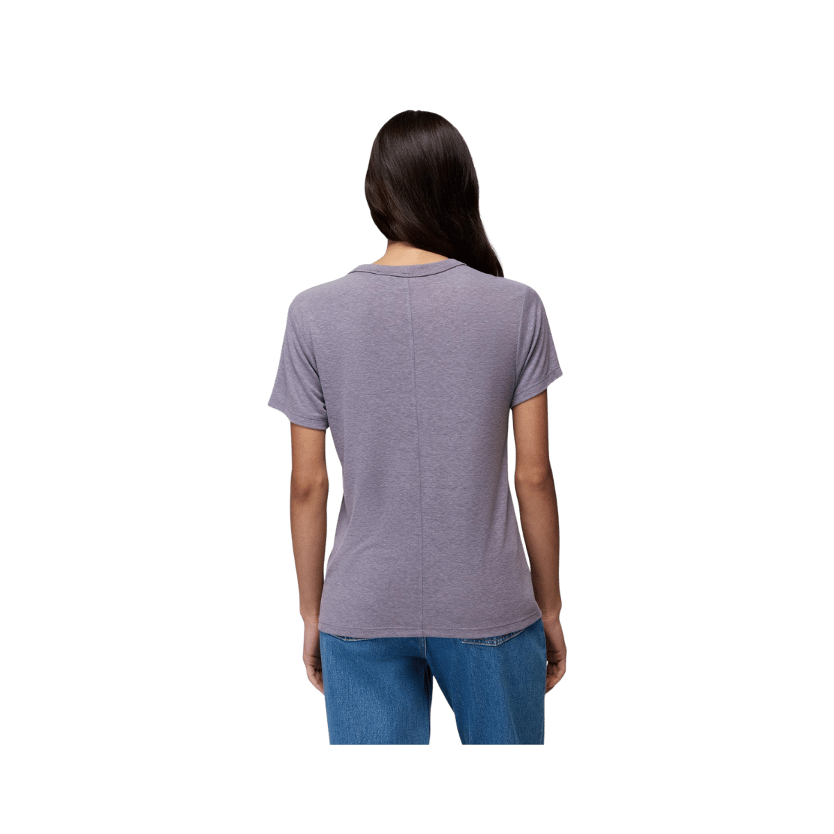 PRANA COZY UP SHORT SLEEVE CREW, TARO, BACK ANGLE, SM, MD, LG, XL