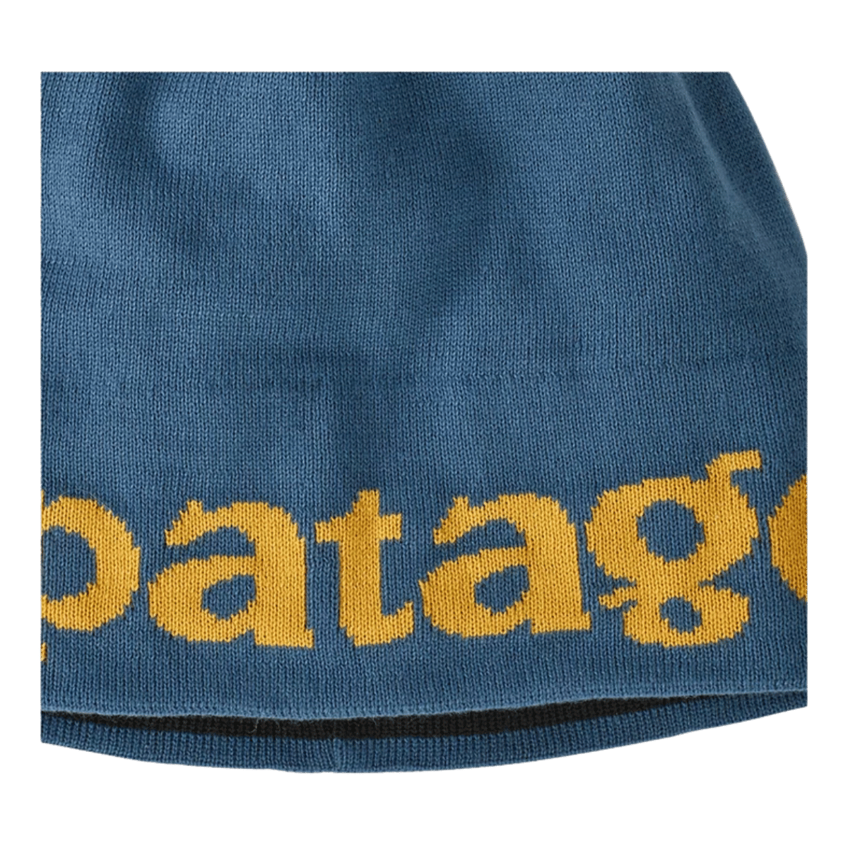 PATAGONIA BEANIE HAT - WAVY BLUE_1 - CLOSE UP VIEW