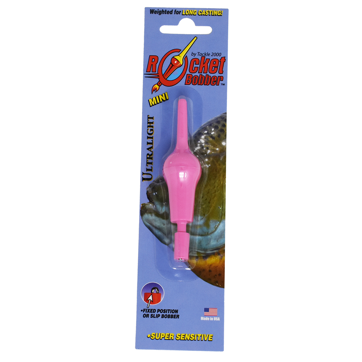 PINK Mini Rocket Bobber Ultralight - 3 3/4" Single Blister Pack