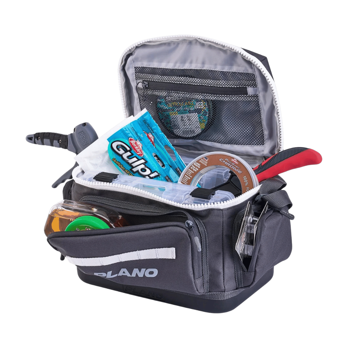 PLANO WEEKEND™ TACKLE BAG 3600 - SLATE - OPEN VIEW