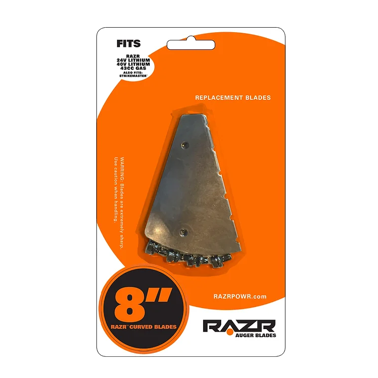 Razr auger blaes 8" replacement blades