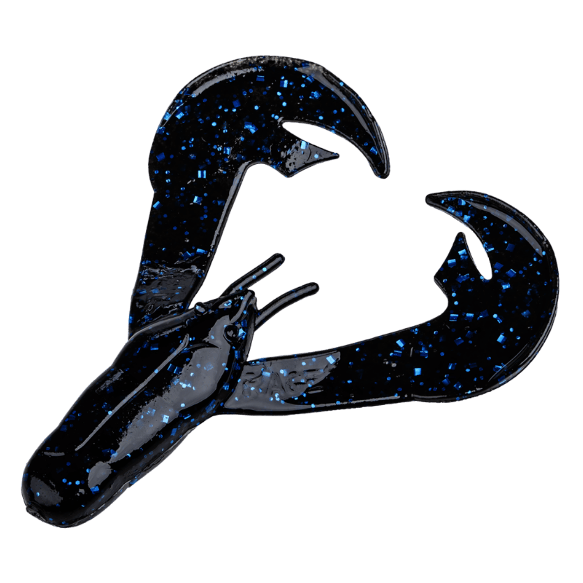 STRIKE KING RAGE TAIL CHUNK BLAK/BLUE 3 IN