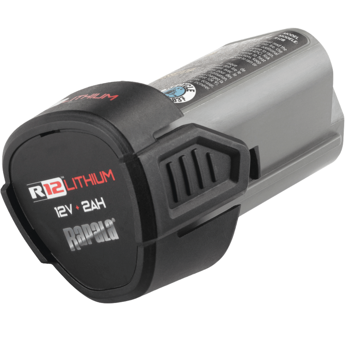 RAPALA R12 BATTERY 2AH_FRONT SIDE ANGLE