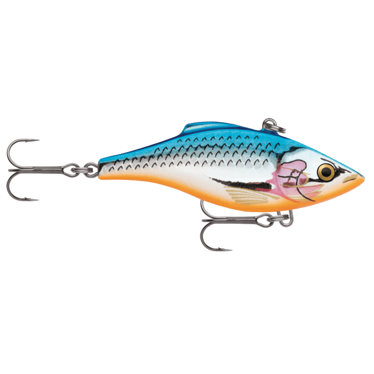 blue and orange lipless rapala fishing lure Rattlin' Rap Silver Blue; 3 1/8 in Spinner Bait Size/Quantity per Pack:4/0 - 7pk water fishing adventures Jabsco 12V Fish Box