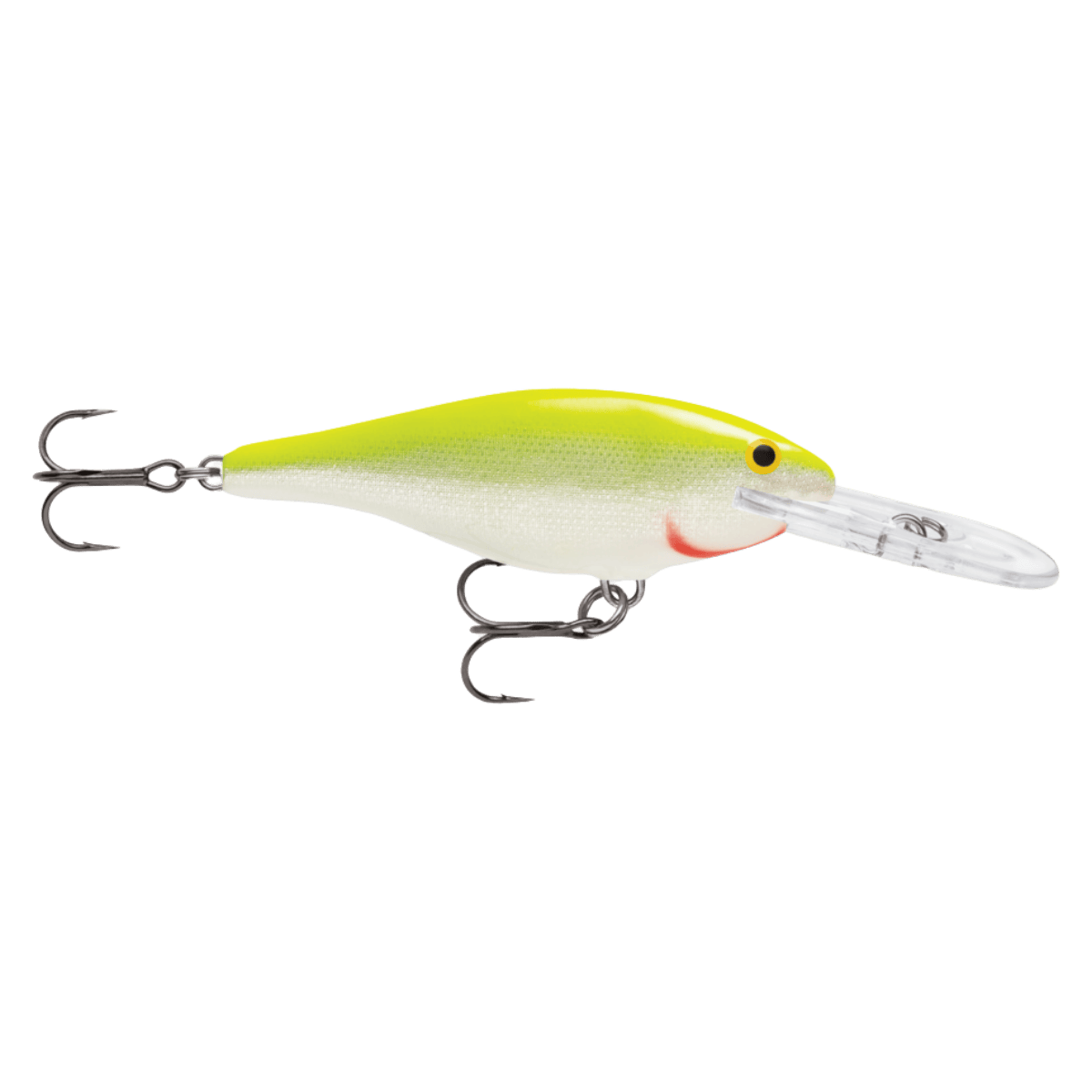 RAPALA SHAD RAPALA 08 - SILVER FLUORESCENT CHARTREUSE FRONT
