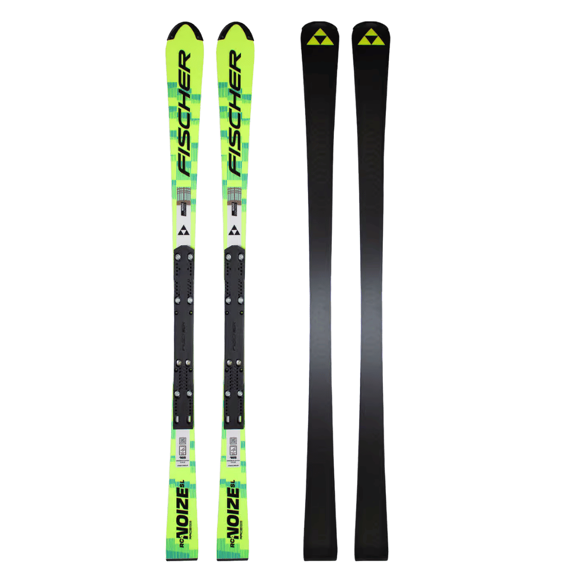 FISCHER RC4 WORLDCUP NOIZE SL MEN M/B-PLATE – WC STANDARD SLALOM SKIS (2025/26) - TOP AND BOTTOM VIEW