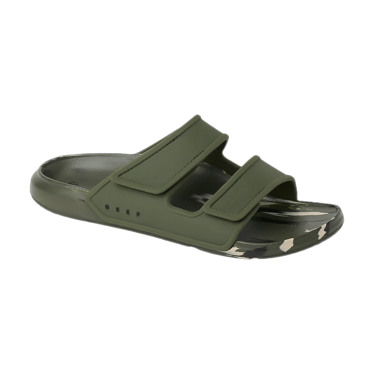 REEF MEN'S OASIS ADAPT SLIDE SANDALS - CAMP MARBLE - SIDE VIEW