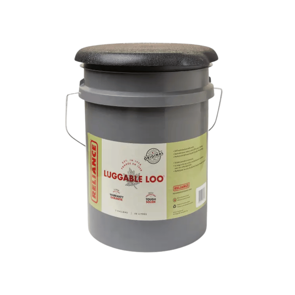 RELIANCE LUGGABLE LOO PORTABLE TOILET GREY