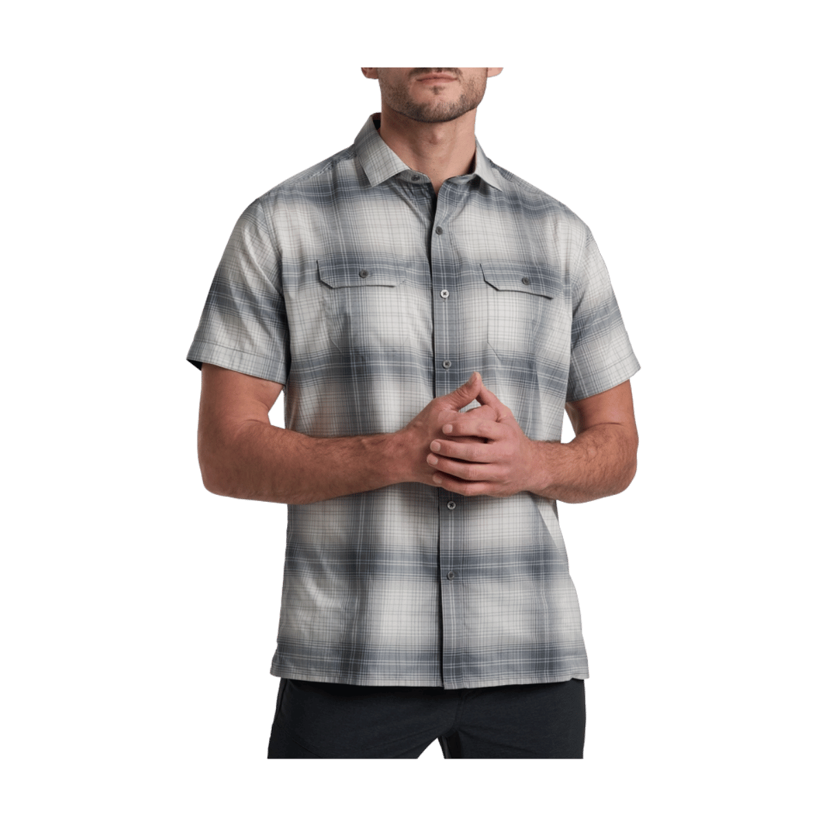 KUHL MEN'S RESPONSE SHORT SLEEVE SHIRT - ASH