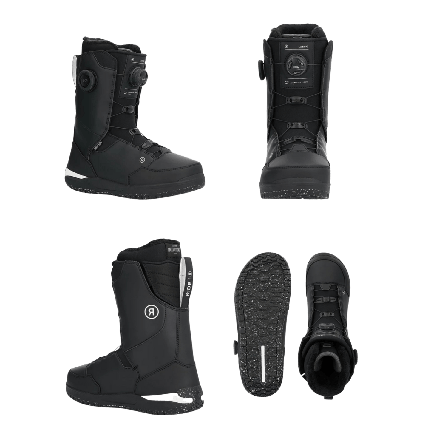 RIDE LASSO SNOWBOARD BOOTS 26/27 BLACK