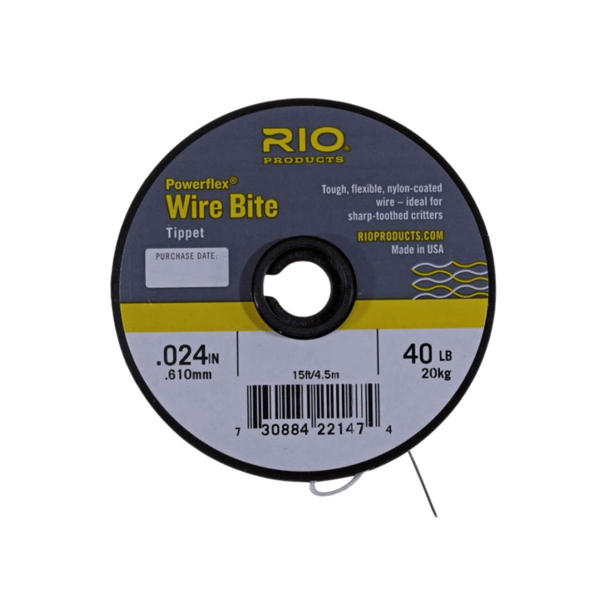 RIO POWERFLEX WIRE BITE TIPPET 40 LBS - 15FT"