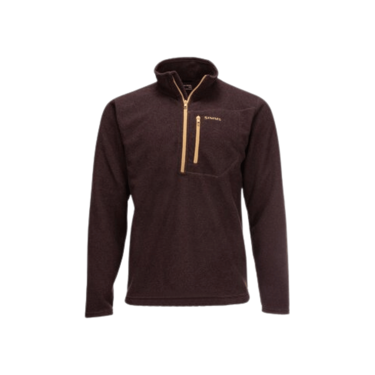 SIMMS MEN'S RIVERSHED QUARTER ZIP - MAHOGANY
