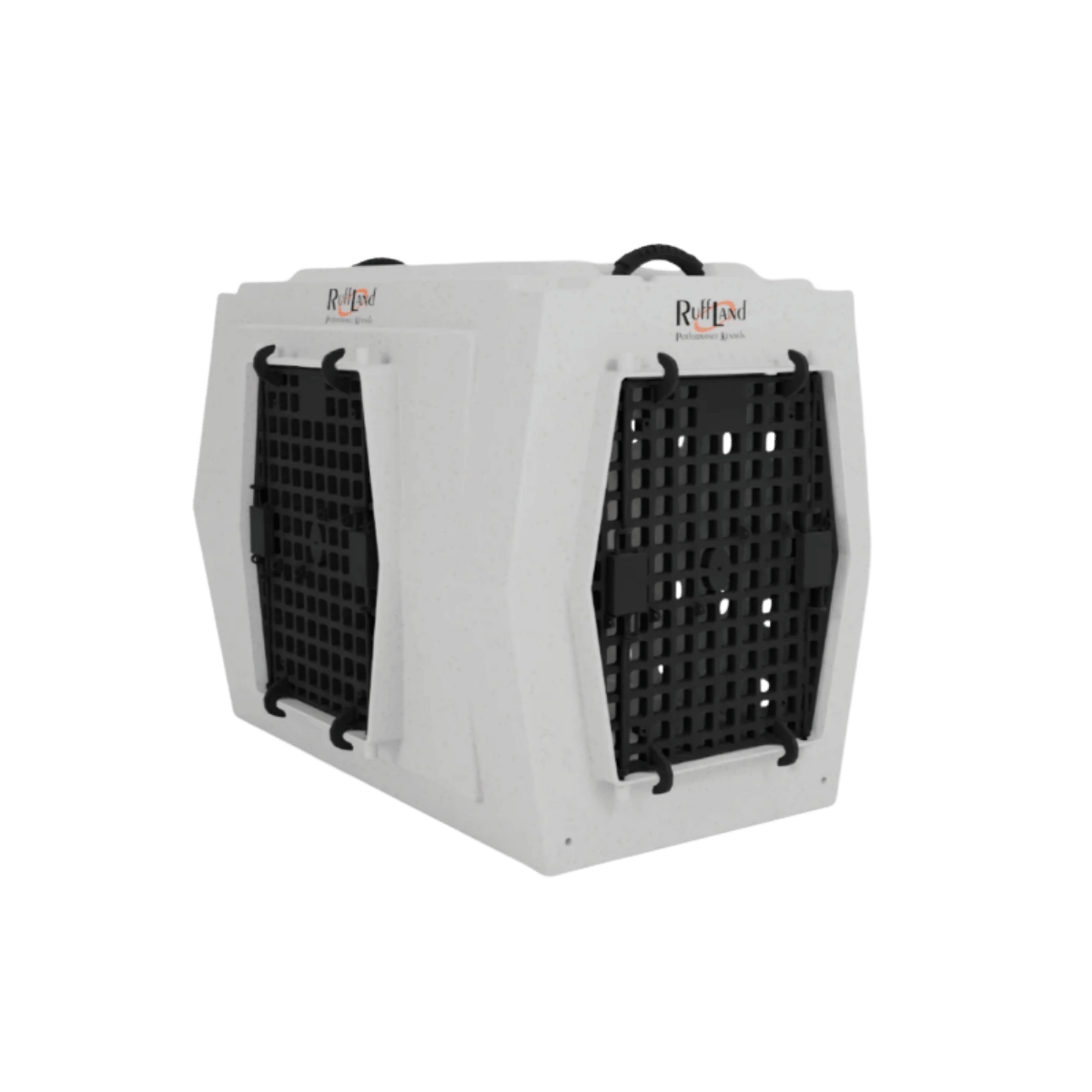 RUFF LAND PERFORMANCE KENNELS DOUBLE DOOR KENNEL LEFT WHITE STONE