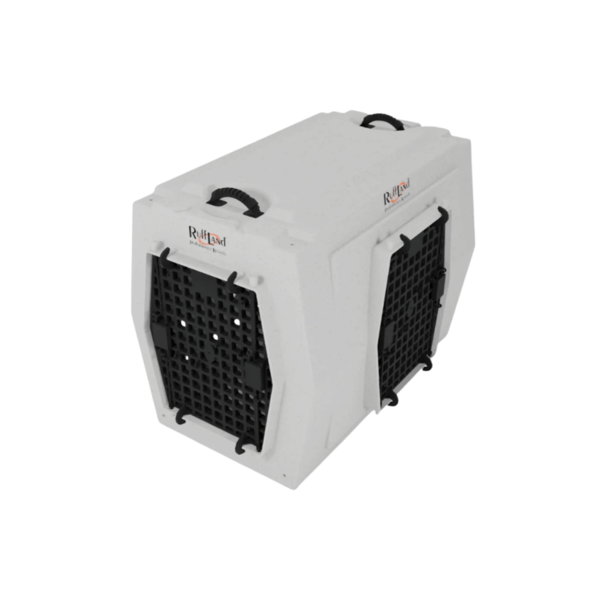 RUFF LAND PERFORMANCE KENNELS DOUBLE DOOR KENNEL RIGHT WHITE STONE