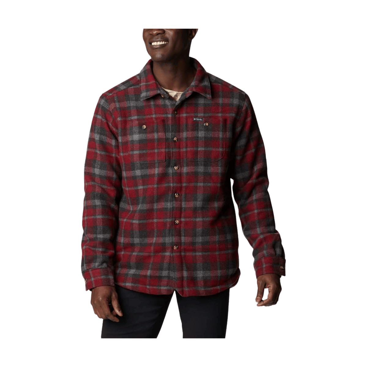 COLUMBIA MEN'S WINDWARD RUGGED SHIRT JACKET - RED JASPER