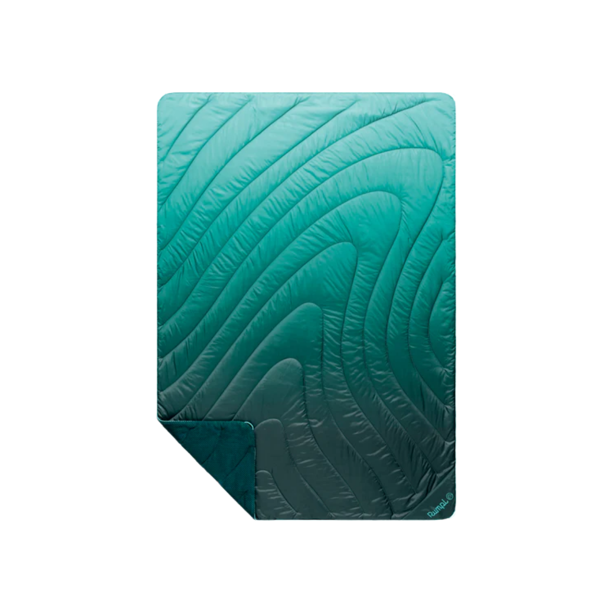 RUMPL FLEECE PUFFY BLANKET JADE FADE