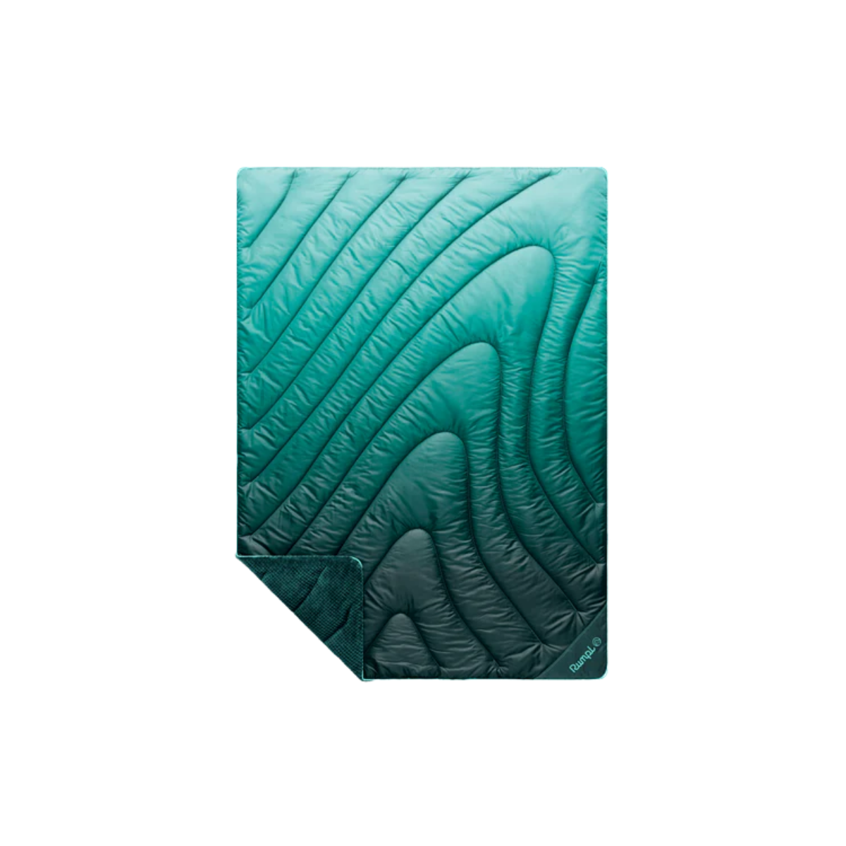 RUMPL FLEECE PUFFY BLANKET JADE FADE