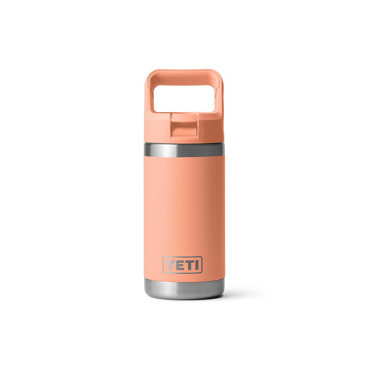 YETI 12OZ RAMBLER JR WATER BOTTLE WITH STRAW CAP - Peach
