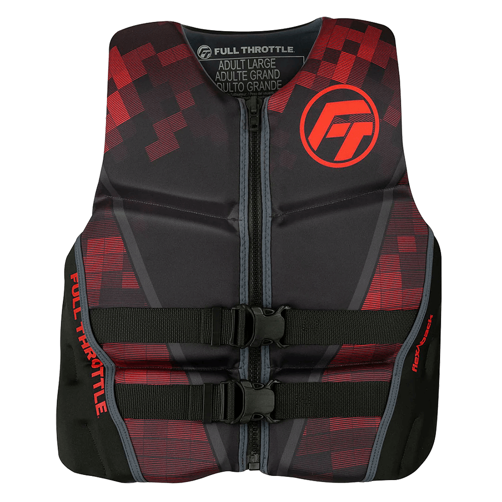 FULL THROTTLE RAPID-DRY FLEX-BACK LIFE JACKET RED
