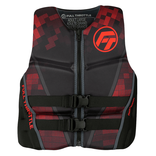 FULL THROTTLE RAPID-DRY FLEX-BACK LIFE JACKET RED