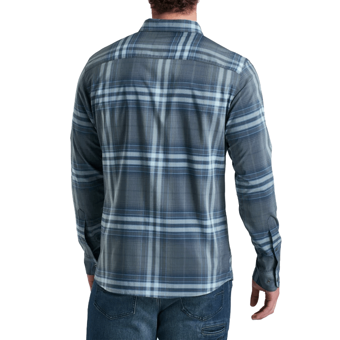 KUHL RESPONSE LITE LS SHIRT - CHARCOAL BLUE BACK