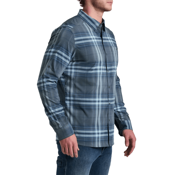 KUHL RESPONSE LITE LS SHIRT - CHARCOAL BLUE SIDE