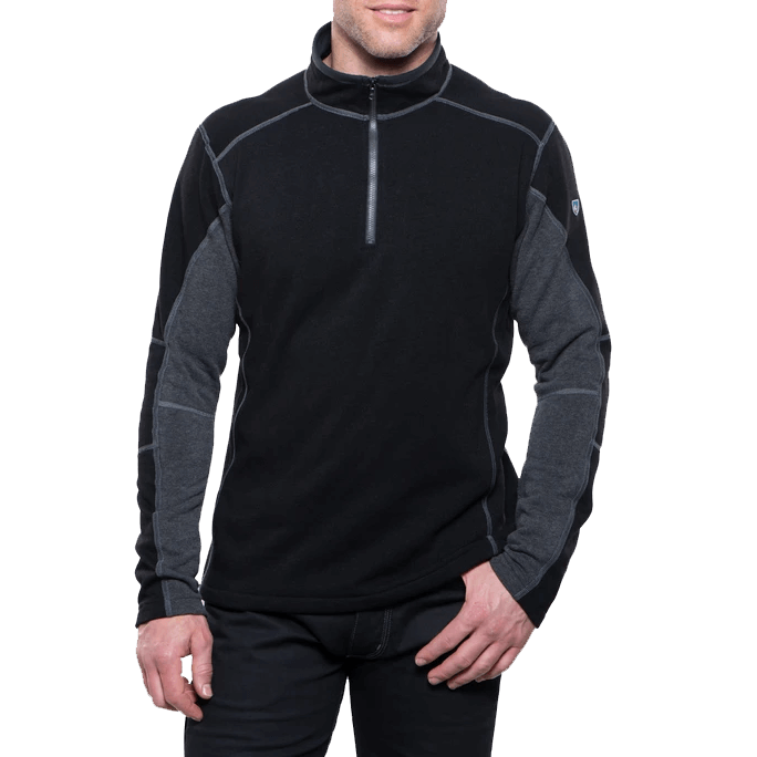 REVEL 1/4 ZIP - BLACK/STEEL