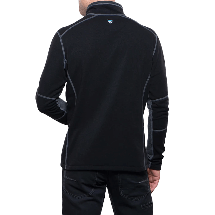 REVEL 1/4 ZIP - BLACK/STEEL BACK