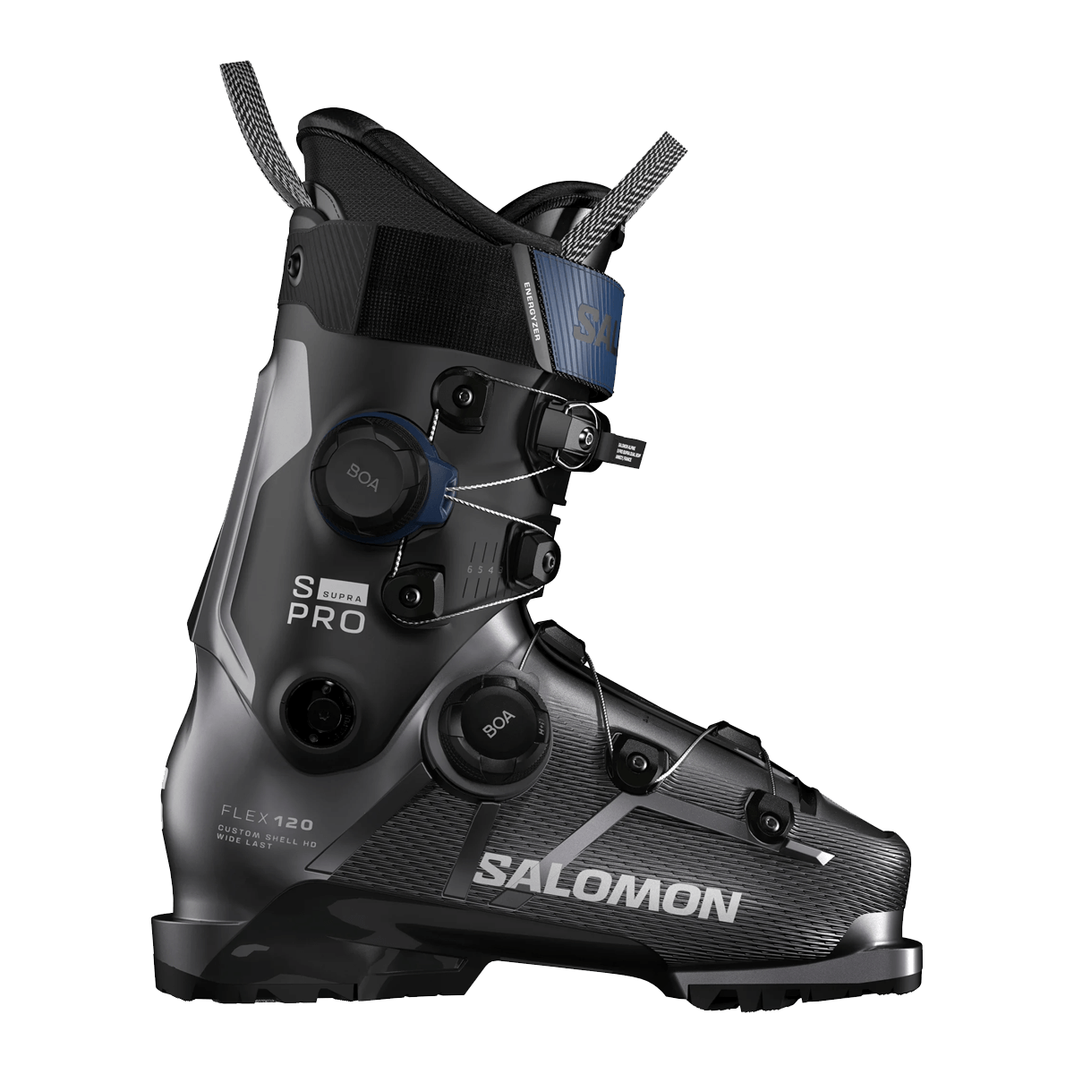 SALOMON S PRO SUPRA DUAL BOA 120 SKI BOOTS SIDE VIEW