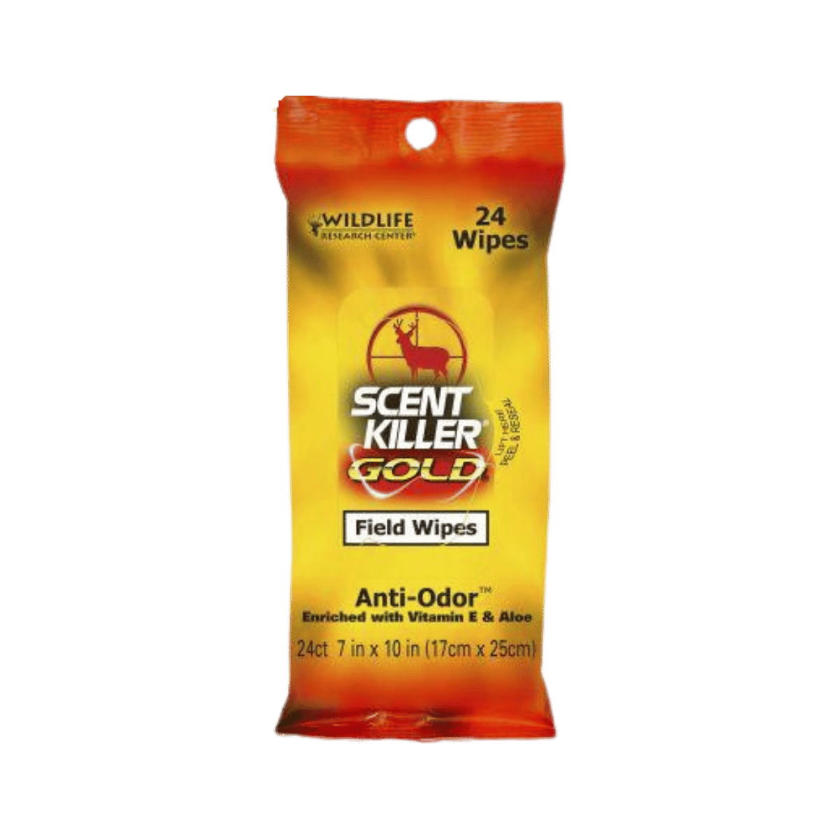 WILDLIFE RESEARCH SCENT KILLER GOLD FIELD WIPES 24 PK