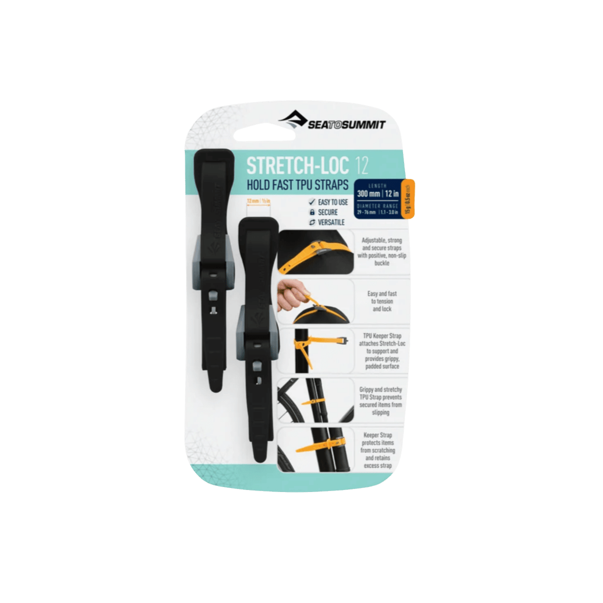 SEA TO SUMMIT STRETCH-LOC TPU STRAPS 2PK IMAGE