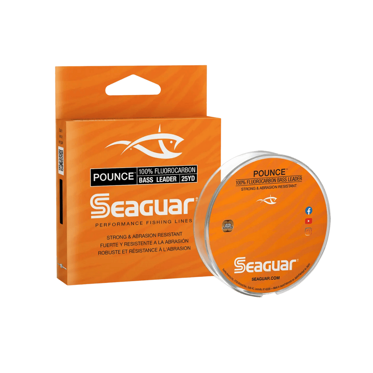 SEAGUAR POUNCE BASS LEADER 25YD - 12 LBS - FRONT VIEW