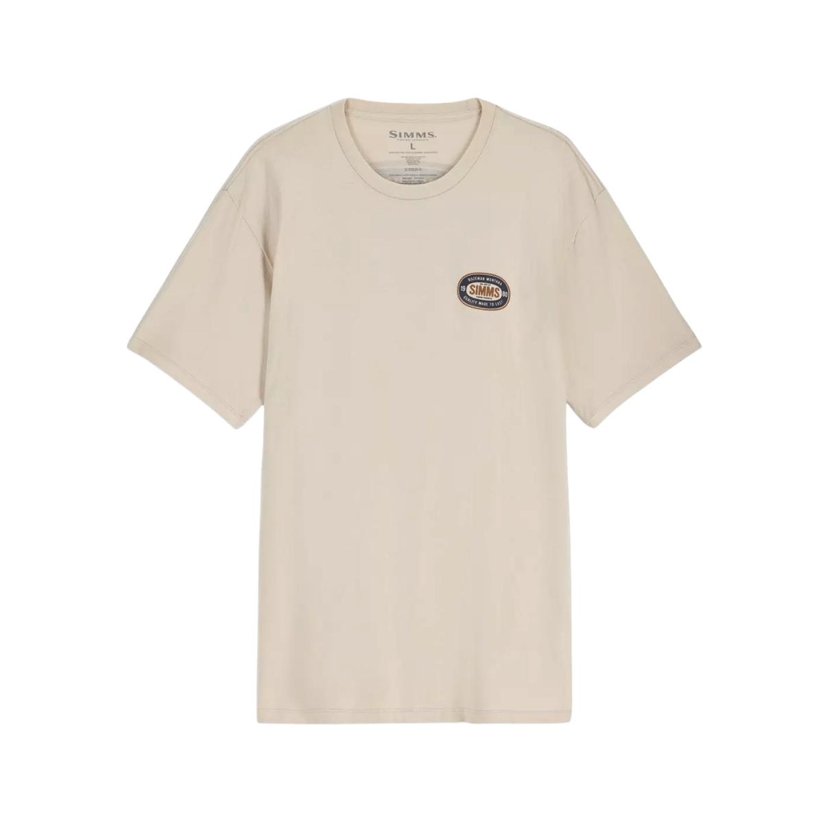 SIMMS MEN'S QUALITY SEAL T-SHIRT - NATURAL