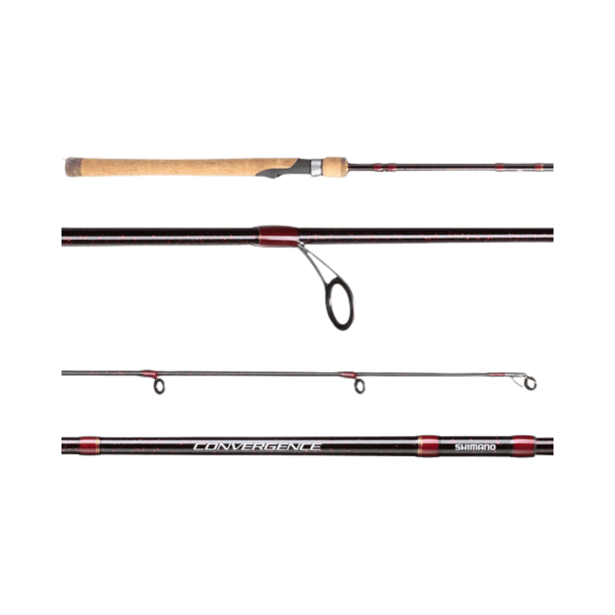 SHIMANO CONVERGENCE SPIN TRAVEL ROD BLACK-RED