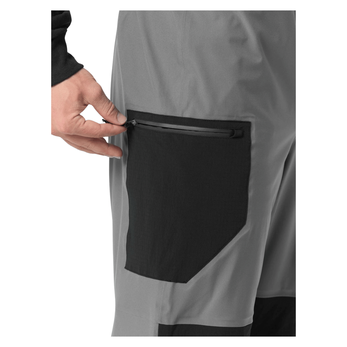 SIMMS VAPOR ELITE BIB - GUNMETAL WW SIDE