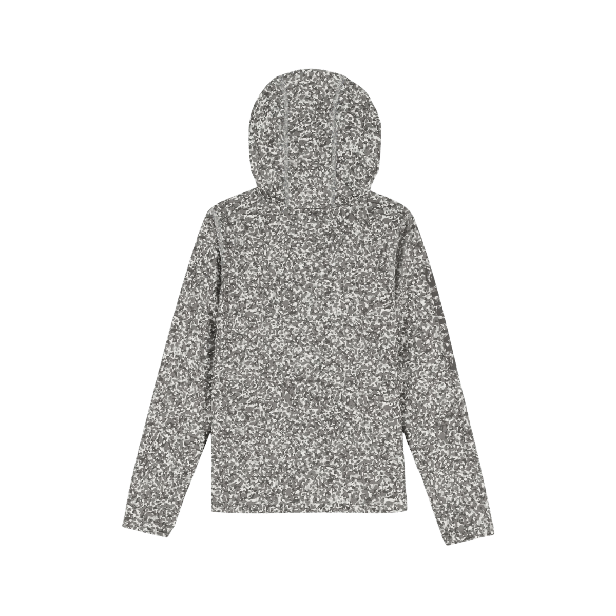 SIMMS KIDS SOLAR TECH HOODY - PEBBLE STEEL BACK VIEW