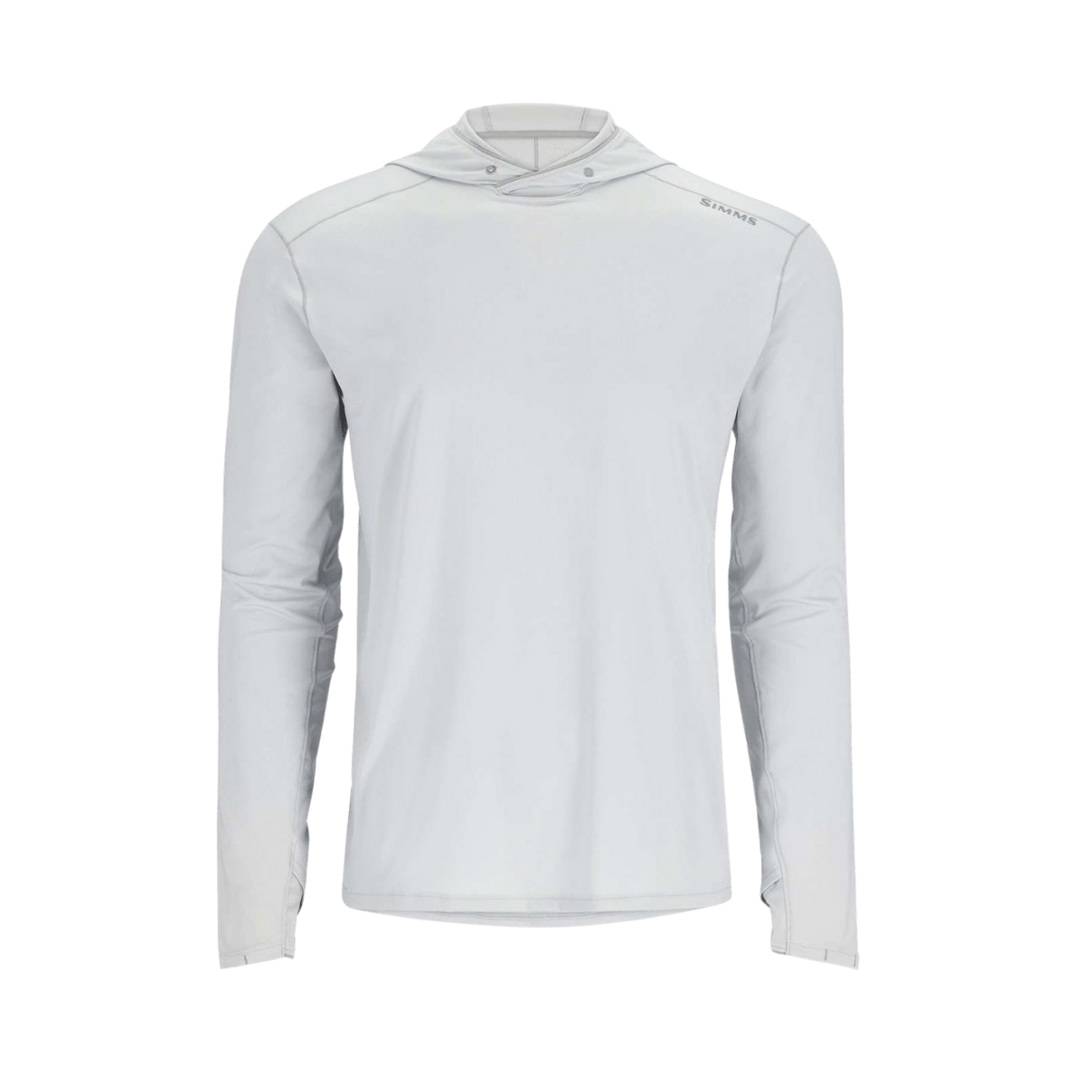 SIMMS SOLARFLEX HOODY - STERLING - FRONT VIEW